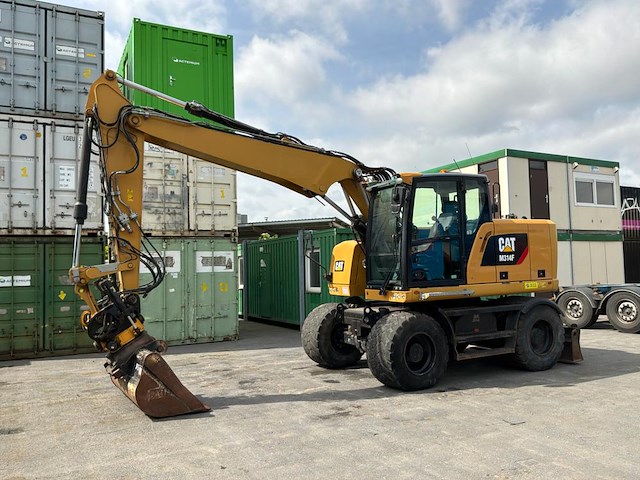 2017 caterpillar m314f banden graafmachine - afbeelding 1 van  44